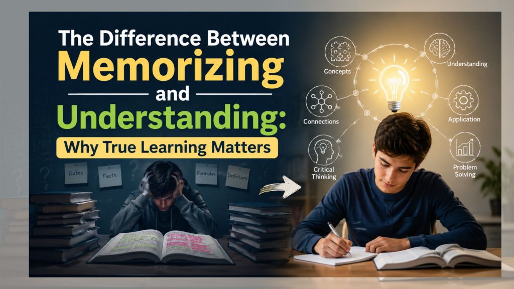 difference between memorizing and understanding - why true learning matters - all study buddy - best tutor
