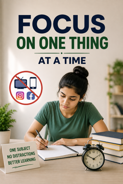 how to focus on one thing at a time - all study buddy